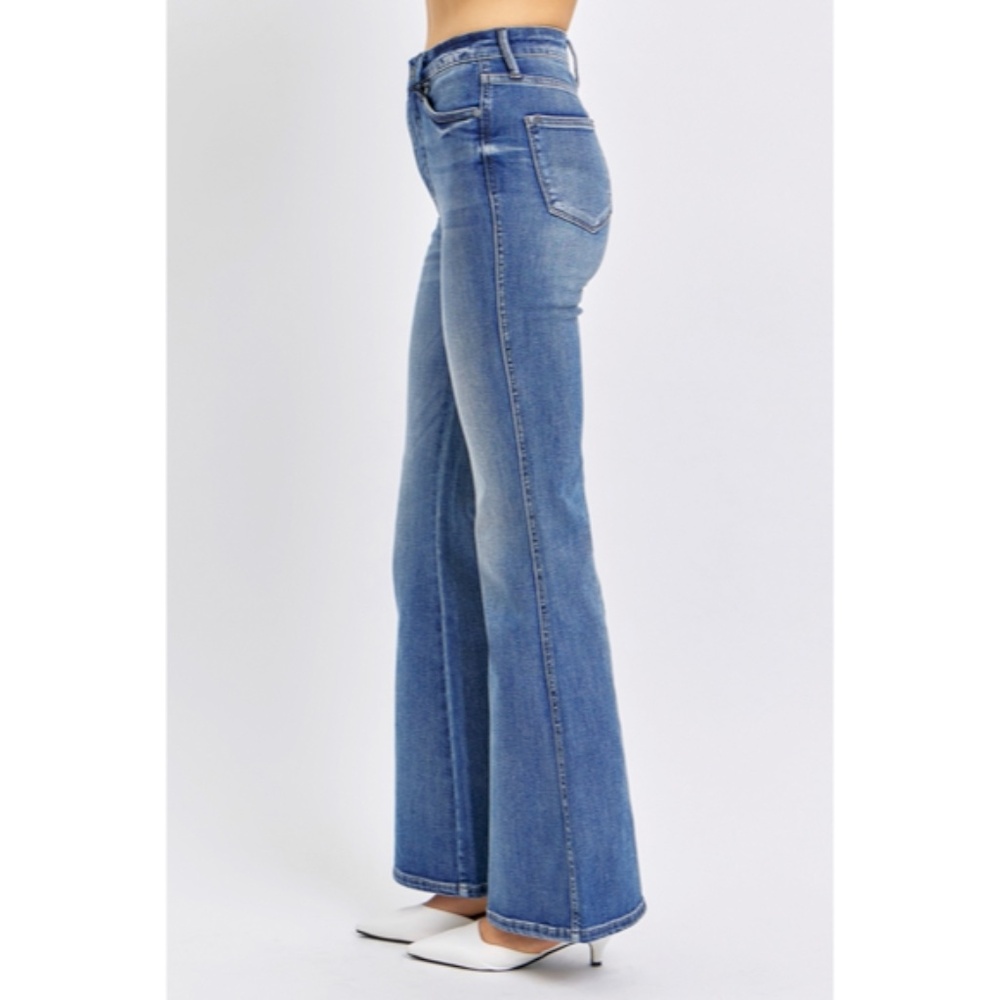 SOLD OUT JUDY BLUE NEW FALL 24! High Waist Tummy Control Stretch Flare Jeans - Picture 2 of 3